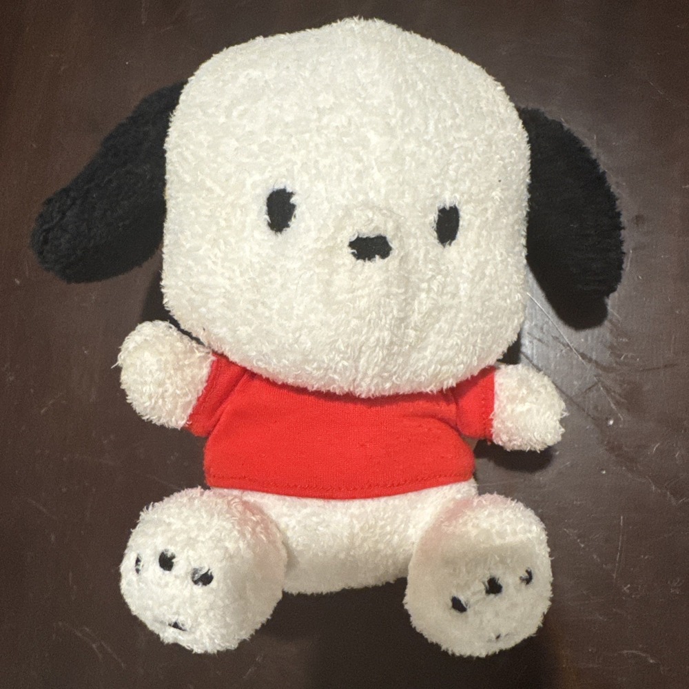 GUND Sanrio Pochacco Plush, Puppy Stuffed Animal for White/Red 6"